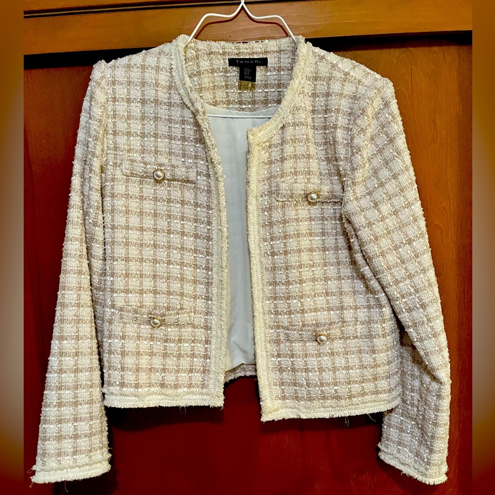 Tahari Creamy Colored Jacket